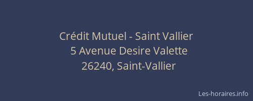 Crédit Mutuel - Saint Vallier