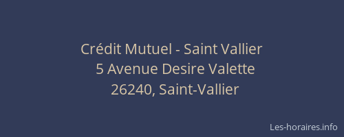 Cr&eacute;dit Mutuel - Saint Vallier