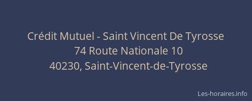 Cr&eacute;dit Mutuel - Saint Vincent De Tyrosse