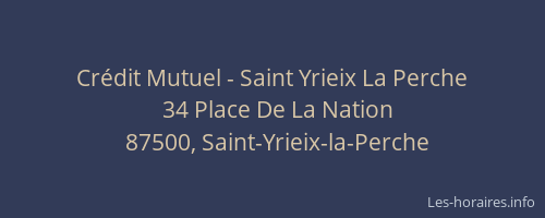 Crédit Mutuel - Saint Yrieix La Perche