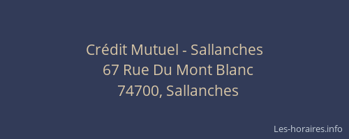 Cr&eacute;dit Mutuel - Sallanches