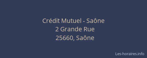 Crédit Mutuel - Saône