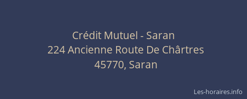 Crédit Mutuel - Saran