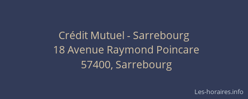 Cr&eacute;dit Mutuel - Sarrebourg