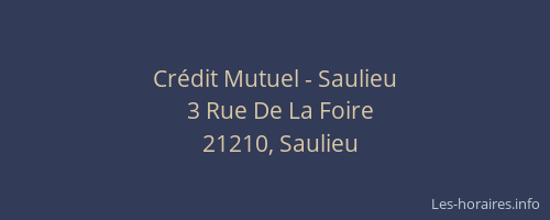 Cr&eacute;dit Mutuel - Saulieu