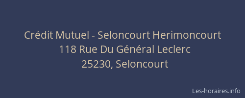 Crédit Mutuel - Seloncourt Herimoncourt
