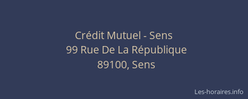 Cr&eacute;dit Mutuel - Sens