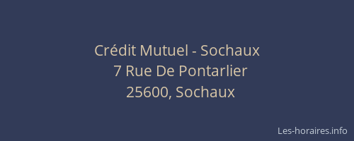 Cr&eacute;dit Mutuel - Sochaux