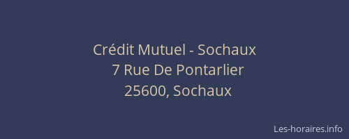 Crédit Mutuel - Sochaux