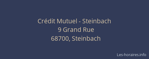 Crédit Mutuel - Steinbach