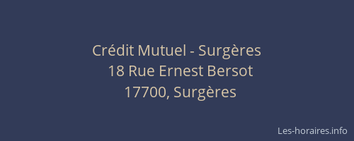 Cr&eacute;dit Mutuel - Surg&egrave;res
