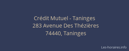 Cr&eacute;dit Mutuel - Taninges