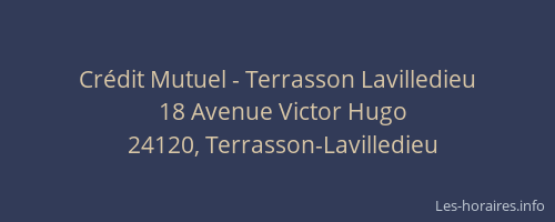 Cr&eacute;dit Mutuel - Terrasson Lavilledieu