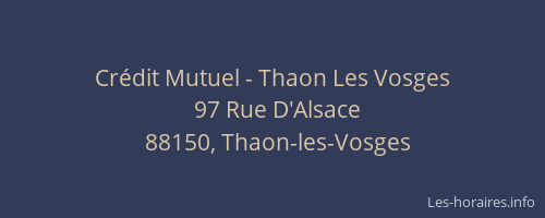 Crédit Mutuel - Thaon Les Vosges