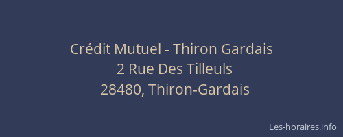 Crédit Mutuel - Thiron Gardais