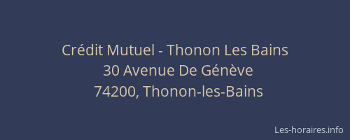 Crédit Mutuel - Thonon Les Bains