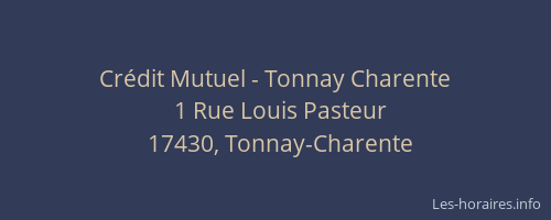 Crédit Mutuel - Tonnay Charente