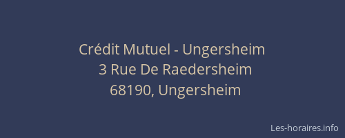 Crédit Mutuel - Ungersheim