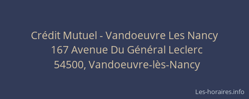 Cr&eacute;dit Mutuel - Vandoeuvre Les Nancy