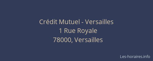 Crédit Mutuel - Versailles