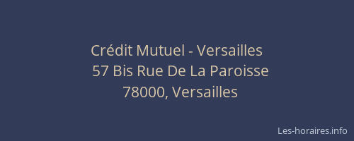 Crédit Mutuel - Versailles