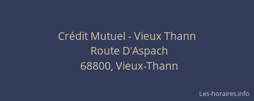 Cr&eacute;dit Mutuel - Vieux Thann