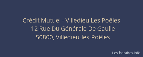 Crédit Mutuel - Villedieu Les Poêles