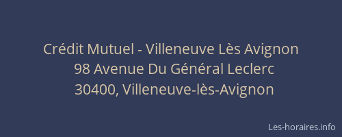 Cr&eacute;dit Mutuel - Villeneuve L&egrave;s Avignon