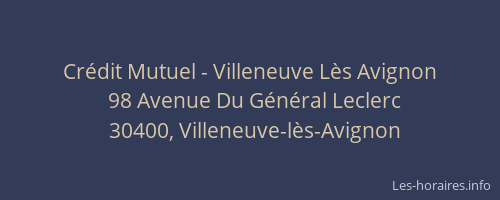 Crédit Mutuel - Villeneuve Lès Avignon