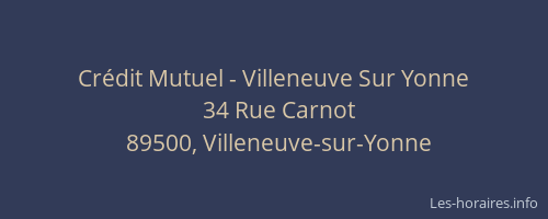 Crédit Mutuel - Villeneuve Sur Yonne