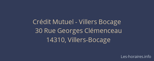 Crédit Mutuel - Villers Bocage