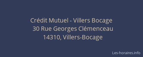 Cr&eacute;dit Mutuel - Villers Bocage