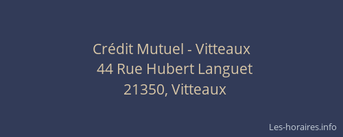 Cr&eacute;dit Mutuel - Vitteaux