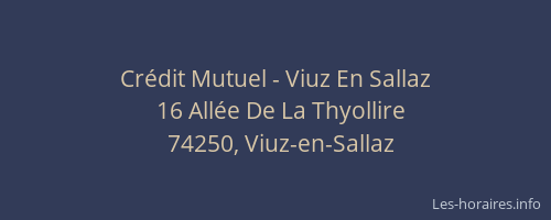 Cr&eacute;dit Mutuel - Viuz En Sallaz