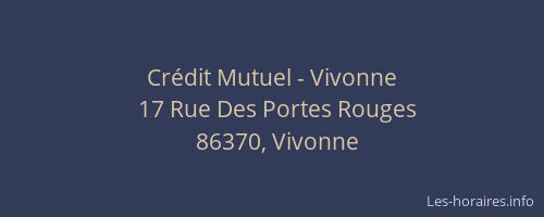 Cr&eacute;dit Mutuel - Vivonne