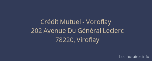 Crédit Mutuel - Voroflay