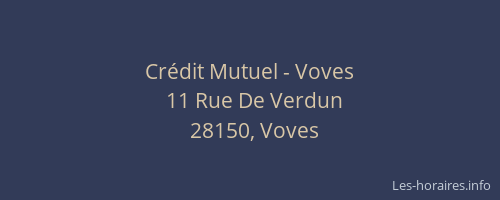 Cr&eacute;dit Mutuel - Voves
