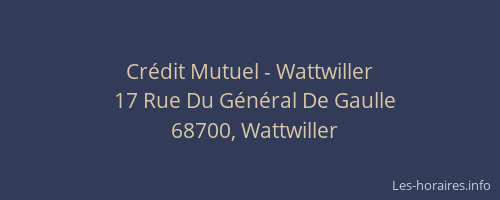 Crédit Mutuel - Wattwiller