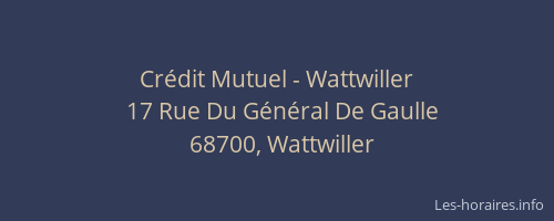 Cr&eacute;dit Mutuel - Wattwiller