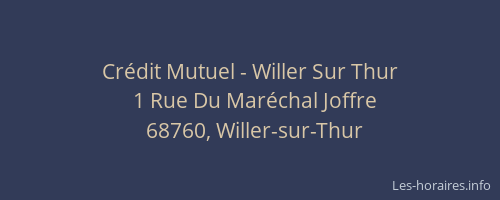 Cr&eacute;dit Mutuel - Willer Sur Thur