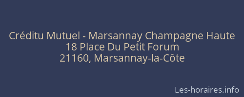Cr&eacute;ditu Mutuel - Marsannay Champagne Haute