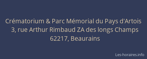 Crématorium & Parc Mémorial du Pays d'Artois
