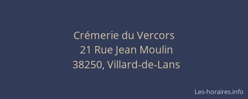 Cr&eacute;merie du Vercors