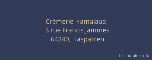 Crémerie Hamalaua