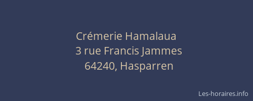 Cr&eacute;merie Hamalaua