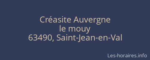 Créasite Auvergne