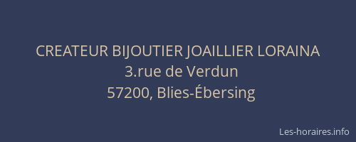 CREATEUR BIJOUTIER JOAILLIER LORAINA