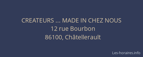 CREATEURS ... MADE IN CHEZ NOUS