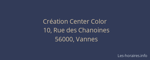 Création Center Color
