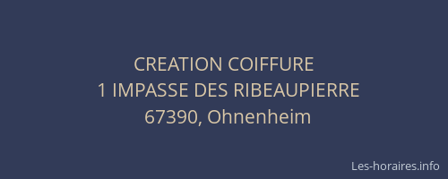 CREATION COIFFURE